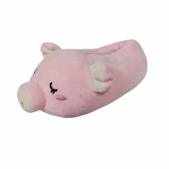 Novelty Animal Shape Fluffy 3D Pig Baby Indoor Shoes Slippers for Kids Girls